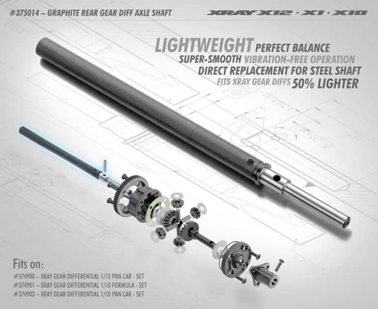 GRAPHITE REAR GEAR DIFF AXLE SHAFT GRAPHITE REAR GEAR DIFF AXLE SHAFT