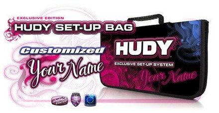 HUDY SET-UP BAG FOR 1/10 TC CARS - EXCLUSIVE EDITION - CUSTOM NAME