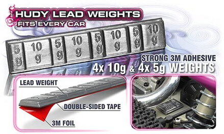 LEAD WEIGHTS 4x5g & 4x10g WITH 3M GLUE