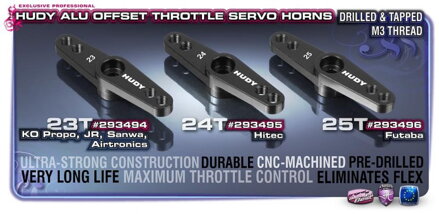 ALU THROTTLE SERVO HORN KO PROPO - OFFSET - 23T