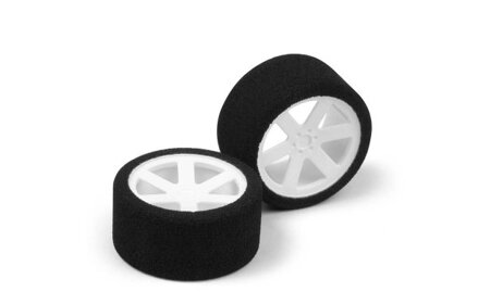 FRONT FOAM TIRE MOUNTED WITH HEX HUB (50DEG) - MED