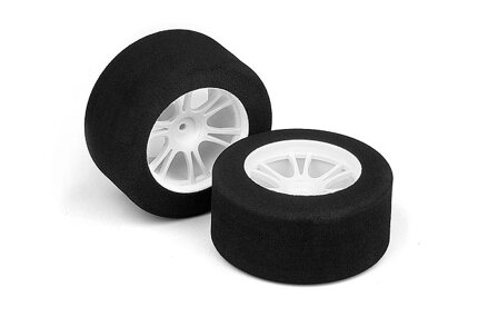 M18MT REAR FOAM TIRE MOUNTED (25DEG) - WHITE (2)