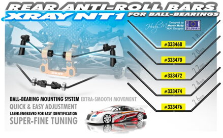 ANTI-ROLL BAR FOR BALL-BEARINGS - REAR 1.8 MM