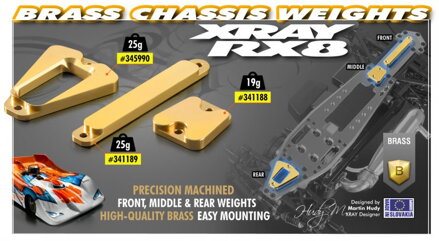 BRASS CHASSIS WEIGHT REAR 25g