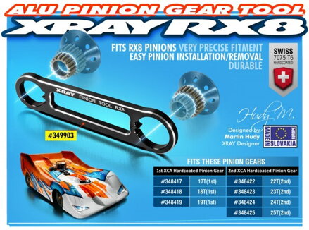 ALU XRAY RX8 PINION GEAR TOOL - SWISS 7075 T6