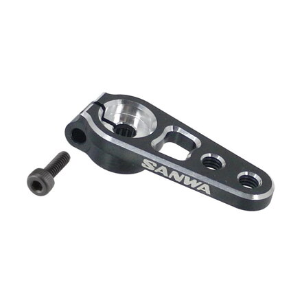 SANWA 107A54261A - alu servo arm - 23T - BLACK