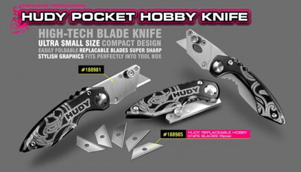 HUDY REPLACEABLE HOBBY KNIFE BLADES (5PCS)