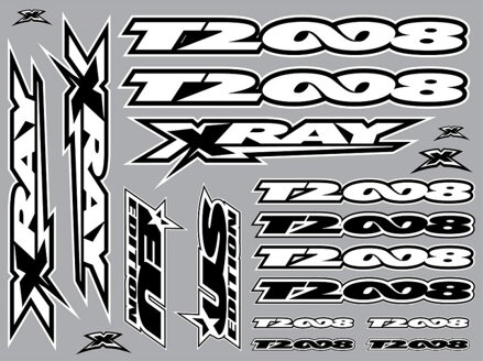 XRAY T2'008 STICKER FOR BODY - WHITE