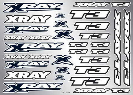 XRAY T3 STICKER FOR BODY - WHITE