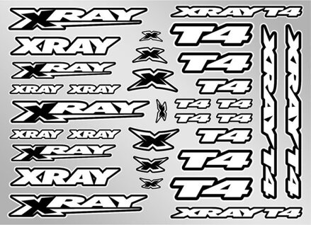 XRAY T4 STICKER FOR BODY - WHITE