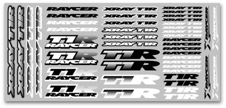 XRAY T1R STICKER FOR BODY - WHITE