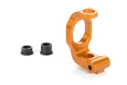 ALU C-HUB FRONT BLOCK, LEFT - 4° DEG - ORANGE