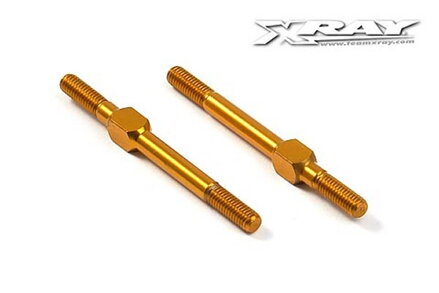 ALU ADJ. TURNBUCKLE M3 L/R 39 MM - ORANGE - SWISS 7075 T6 (2)