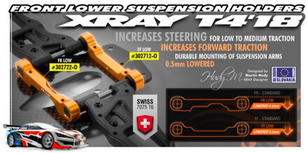 ALU FRONT LOWER 1-PIECE SUSPENSION HOLDER - REAR - FR-LOW