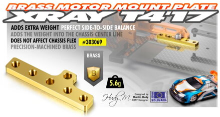 T4'17 BRASS MOTOR MOUNT PLATE