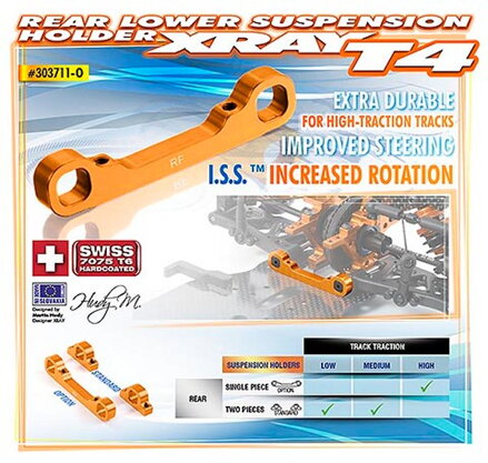 ALU REAR LOWER 1-PIECE SUSPENSION HOLDER - FRONT - FR