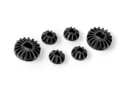 GRAPHITE GEAR DIFF BEVEL & SATELLITE GEARS (2+4) - LOW