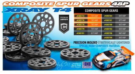 OFFSET SPUR GEAR 72T / 48 - HARD