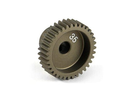 NARROW ALU PINION GEAR - HARD COATED 35T / 64