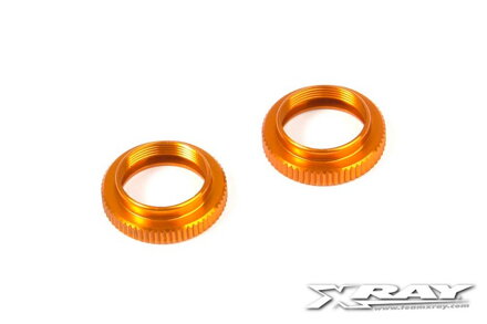 T4 ALU SHOCK ADJUSTABLE NUT - ORANGE (2)