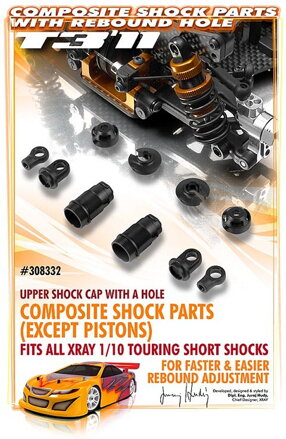 COMPOSITE SHOCK PARTS - REBOUND HOLE - SHORT 