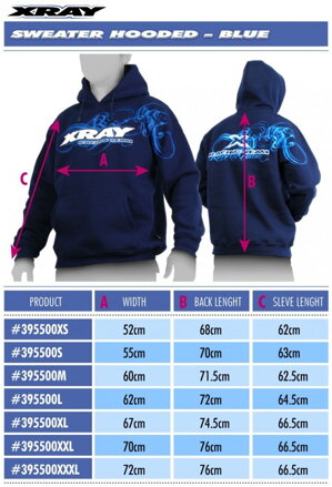 XRAY SWEATER HOODED - BLUE (XS)