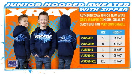 XRAY JUNIOR SWEATER HOODED WITH ZIPPER - BLUE (L)