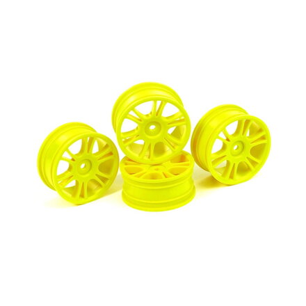 HUDY 24 MM WHEELS STARBURST - YELLOW (4)