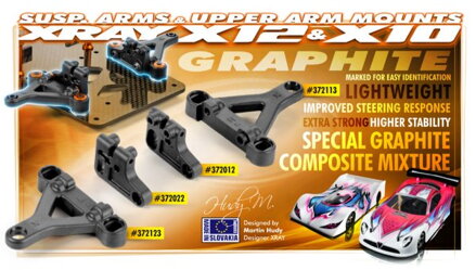 COMPOSITE FRONT UPPER ARM MOUNT - RIGHT - GRAPHITE