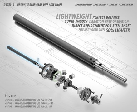 GRAPHITE REAR GEAR DIFF AXLE SHAFT