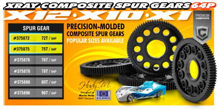 COMPOSITE SPUR GEAR - 75T / 64P