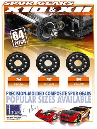COMPOSITE SPUR GEAR - 76T / 64P