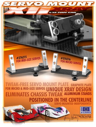CENTER GRAPHITE SERVO MOUNT + ALU STANDS - SET (MICRO)