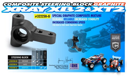 COMPOSITE STEERING BLOCK - GRAPHITE