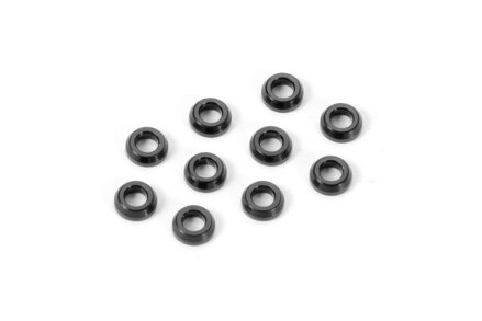 ALU CONICAL SHIM 3x6x2.0MM - BLACK (10)