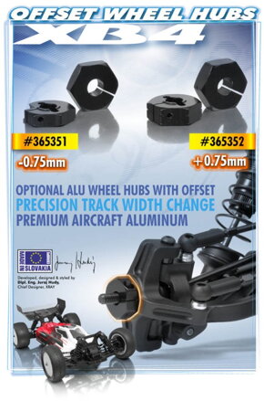 ALU WHEEL HUB 14MM - OFFSET "-0.75MM" (2)