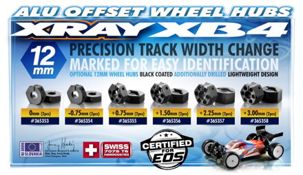 ALU WHEEL HUB 12MM - OFFSET "+3.00MM" (2)