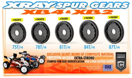 COMPOSITE 3-PAD SLIPPER CLUTCH SPUR GEAR 78T / 48