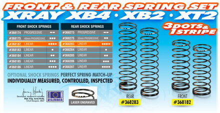 REAR SPRING-SET - 1 STRIPE & 3 DOTS (2)