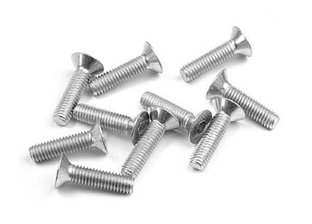 HEX SCREW SFH M3x12 - SILVER  (10)